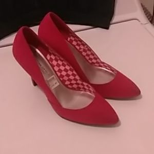 Suede Pumps with matching purse